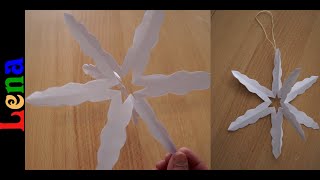 𝗞𝗿𝗲𝗮𝘁𝗶v 𝗺𝗶𝘁 𝗟𝗲𝗻𝗮 ❄ 3D Papier Stern  Schneeflocke basteln 🌟 How to make a paper star  snowflake 3D [upl. by Nnyla]