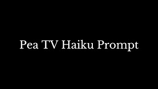 Poetry Pea TV Haiku Prompt November 2024 [upl. by Artim]