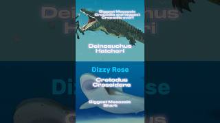 Cretodus Crassidens vs Deinosuchus Hatcheri paleontology paleo 1v1 crocodile shark sea fyp [upl. by Alba]