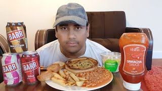 chips beans and quiche  UK mukbang [upl. by Eglanteen107]