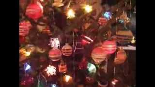 Demonstration on putting lead tinsel on a Christmas tree [upl. by Stambaugh659]