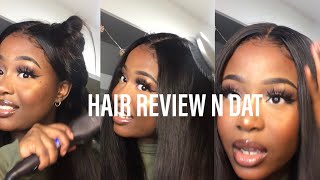 TINASHE HAIR Aliexpress Straight bundles and 5x5 Closure HAIR REVIEW  Simisimple [upl. by Branden32]