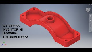 3d Part Design in Autodesk Inventor Drawing Tutorials 372  Inventor Drawing Tutorials  Cad 3d [upl. by Aranahs248]