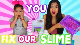 OUR FANS FIX OUR SLIME CHALLENGE [upl. by Kolnick]