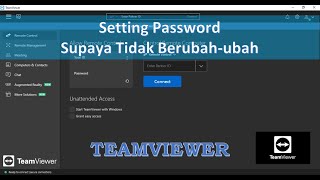 Cara Setting Password Teamviewer Agar Tidak Berubah [upl. by Katharina]