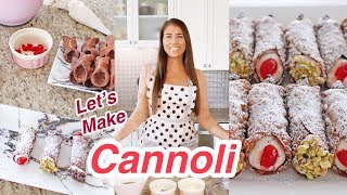 My Cannoli Recipe  Homemade Shells amp Filling [upl. by Notsuoh]