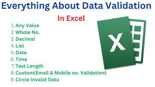 Complete Data Validation in Excel [upl. by Misa]