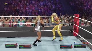 WWE 2K23  WoW Realistic Ladies Fight  Trish Stratus amp Charlotte Flair vs Alba Fyre amp Dana Brooke [upl. by Hirasuna]