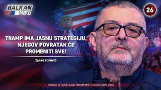 INTERVJU Žarko Popović  Tramp ima jasnu strategiju njegov povratak će promeniti sve 7112024 [upl. by Audwen]