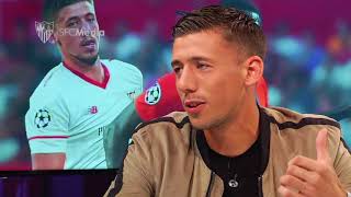 Declaraciones Lenglet en A balón parado 121017 Sevilla FC [upl. by Asiela]