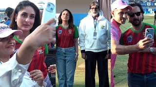 Saif Ali Khan With Kareena And Amitabh Bachchan At Ispl Criket Match  Akshay Kumar  MS shorts [upl. by Retsevlys735]