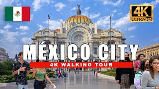 🇲🇽 Mexico City Mexico 4K Walking Tour  Historic City Center Tour  4K Ultra HD  60fps [upl. by Corri]