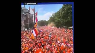 Euro 2024 Fans Dance Netherlands in Hamburg [upl. by Antoine]