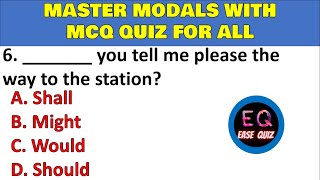 Modals mcq for competitive exams modals practice questions for all Modals test quiz Modal tricks tip [upl. by Annatnas]