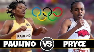 Nickisha Pryce vs Marileidy Paulino 400m  Paris Olympics  Track And Field 2024 [upl. by Yluj]