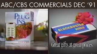 ABCCBS Broadcast TV Commercials  December 1991 [upl. by Leroi369]