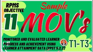 Sample MOVs for RPMS Objective 11 Monitor amp Evaluate Learner Progress amp Achievement [upl. by Aicnarf]