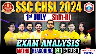 SSC CHSL Exam Analysis 2024  1 July 2024 3rd Shift  SSC CHSL Question Paper  SSC CHSL Review 2024 [upl. by Yettie]