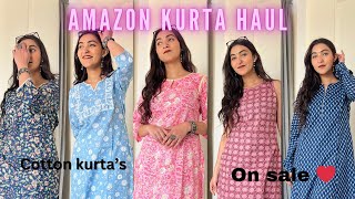 Amazon Kurta haul for the upcoming season cotton fabric for office  college  must buy [upl. by Eelnyl]