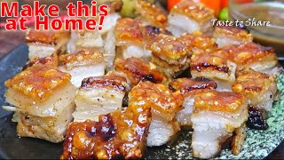 CRISPY Juicy Pork belly❗Make it Thick Cunchy pork skin Tender amp Juicy meat👌💯 [upl. by Amoeji785]