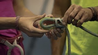 Gym Top Rope Climbing 4 Belay Device Fundamentals  Climbing Tech Tips [upl. by Sigismondo]