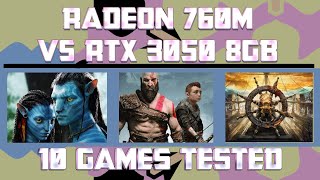 Ryzen 5 8600G vs RTX 3050 8GB  10 games tested  RADEON 760M [upl. by Fayola511]