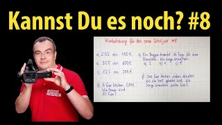 Wiederholung zum Schulstart  Teste Dich  Teil 8 Dreisatz amp Zuordnungen [upl. by Aissatan845]