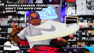 A simple sneaker people didnt too much care for  Air Jordan 1 low Atmosphere Grey [upl. by Noellyn]