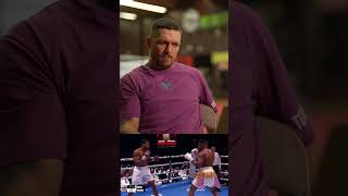 Oleksandr Usyk watches back Anthony Joshuas brutal KO against Francis Ngannou shorts [upl. by Jesher427]