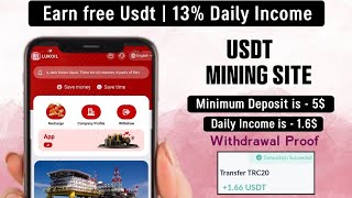 New Usdt Mining Site  usdt earning site  usdt mining app  trx Cloud Mining  usdt investment site [upl. by Llirret283]