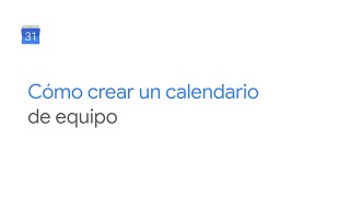 Cómo crear un calendario de equipo en Google Calendar [upl. by Materse162]