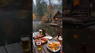 A Cozy Autumn Cabin Feast by the Lake The Cottage Fairy [upl. by Atsahc]