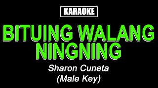 Karaoke  Bituing Walang Ningning Male Key  Sharon Cuneta [upl. by Sedda321]