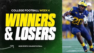 College Football Week 4 WINNERS amp LOSERS Michigan keeps playoff hopes alive with win [upl. by Crosse]