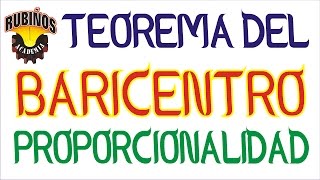 Teorema del Baricentro  Problemas Resueltos de Proporcionalidad Geométrica [upl. by Nosrettap415]