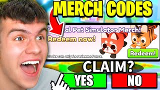 How To REDEEM MERCH DLC CODES In Roblox Pet Simulator 99 [upl. by Woodhouse]