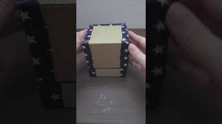 DIY Cartonnage Toothpick holder with lid  from cardboard  craft idea shorts cartonnage [upl. by Owiat708]