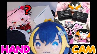 HANDCAM FOR 3RD ANNIVERSARY 🥳 merch showcase  mystery box【NIJISANJI EN  Petra Gurin】 [upl. by Adlig723]