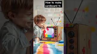 How to make Tv  Cardboard TV  TV  Easy making TV viralshorts satisfying story bd [upl. by Picker]