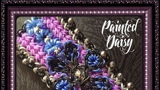 Rainbow Loom Band Painted Daisy Bracelet TutorialHow To [upl. by Amiarom]