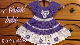 Como tejer un vestido bebe a crochet tutorial paso a paso Parte 1 de 2 tığ işi bebek elbisesi [upl. by Glaab]