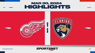 NHL Highlights  Red Wings vs Panthers  March 30 2024 [upl. by Elfrieda]