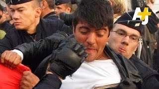 Police Seen Beating Migrants On Video [upl. by Ainet9]