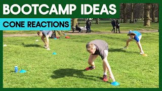 Cone Reactions  Boot Camp Workout Training Ideas For Instructors [upl. by Etra31]