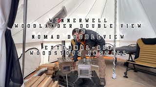 Winnerwell Woodlander Double View Large VS Nomad Double View Large External Air Stove Comparison [upl. by Pleasant]