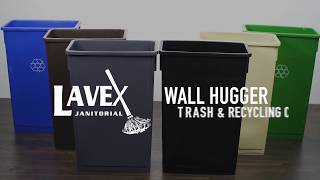 Lavex Janitorial Slim Trash Cans and Recycling Bins [upl. by Ydrah]