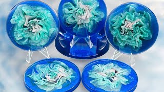 43 Easy Flower Bloom Coasters in Epoxy Resin [upl. by Cirenoj834]