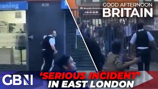 SERIOUS incident declared in East London after Police pelted with MISSILES  one arrest made [upl. by Arac]