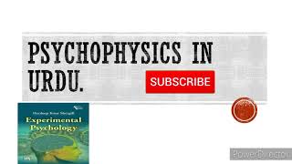 Psychophysics in Psychologyurdu and Hindi [upl. by Anett]