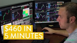 LIVE Day Trading  How I Made 460 in 5 Minutes from start to finish [upl. by Etolas]